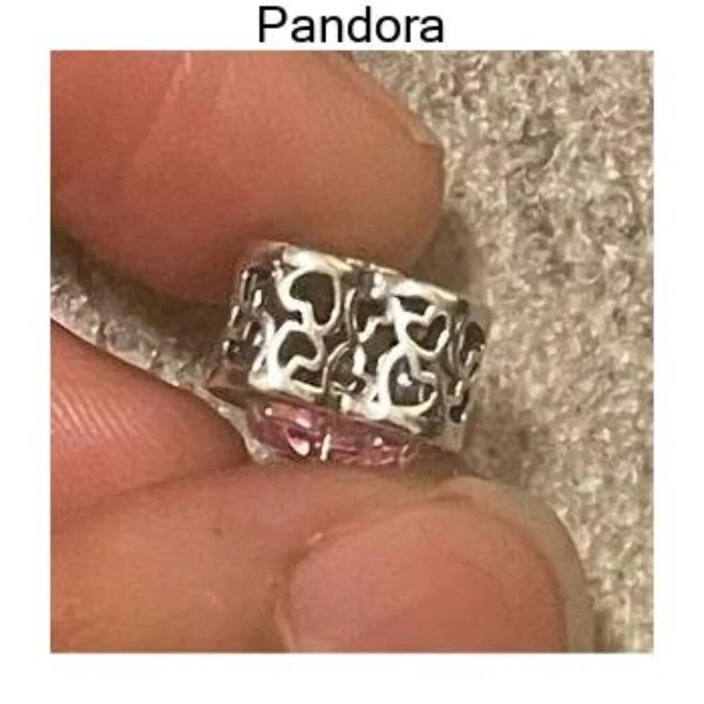 Pandora Two-tone Openwork Mom & Heart Charm